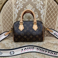LV 原花金釦Speedy20手提斜背波士頓包M45957