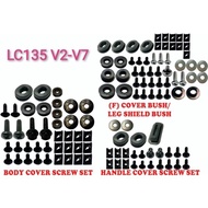 CoverSet Screw Lc135 V1-V7 Y15ZR LAGENDA Y125Z V1 V2 Ex5  Skru BodySet Frame Body Cover Screw Handle