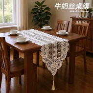 American Crystal Love Table Runner White Light Luxury High-End Table Decoration New Chinese Table Ru