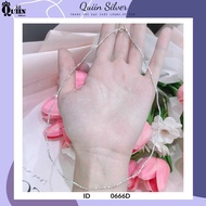 S925 Quiin Silver Chain/Necklace/Bangle - Faceless wave necklace for women 0666D