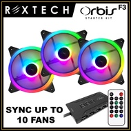 TECWARE ORBIS SPECTRUM F1 / F3 ARGB FAN STARTER KIT (3/TRIPLE PACK + CONTROLLER)