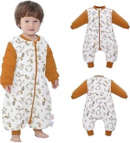 Baby Winter Sleeping Bag with Feet, Long Sleeves, Baby Sleeping Bag with Removable Sleeves, 2.5 Tog,