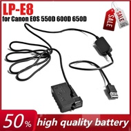 LP-E8 Dummy Battery for Canon EOS Camera 550D 600D 650D 700D T2i T3i T4i T5i X4 X5 X6 5V USB Drive C
