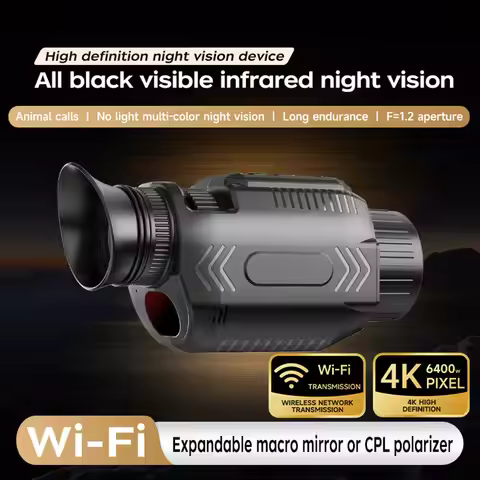 Infrared Goggles Rechargeable Monocular 4K Digital Infrared Telescope for Hiking and Camping 64MP 28
