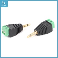 【YIDAO4】 3.5MM MONO MALE TO AV screw Terminal MONO JACK STEREO MALE plug Audio MONO Channel plug TO 