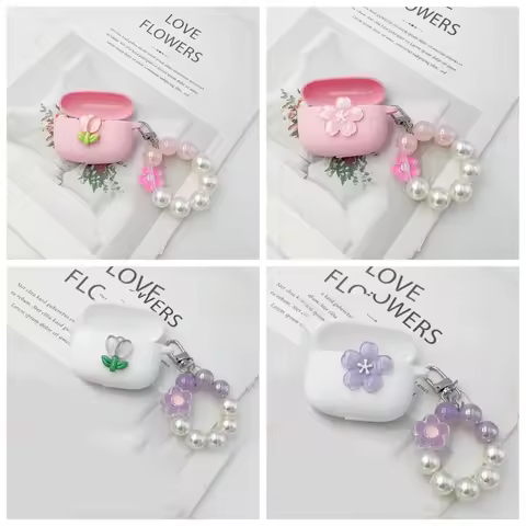 For Xiaomi redmi Buds 3 Pro /buds3 lite Airdots 3 Pro Case flower Silicone with keychian EarPhone co