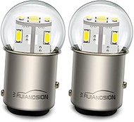 Ruiandsion 2pcs 1157 LED Bulb 6V BAY15D 2057 2357 7528 White 3014 12SMD LED Chipsets LED Backup Reve
