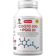 ANDREW LESAN Cnzyme Q10 200 Plus PQQ 20mg 60 Kapsul Mengekalkan Tahap CoQ10 Selular Menghasilkan Jan
