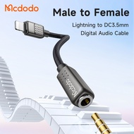 Mcdodo Lightning to DC3.5mm Headphone Adapter HD Call Earphones Converter Digital Aux Audio Cable For iPhone 14 13 12 11 Pro Max XS XR 8 Plus iPad （11CM）