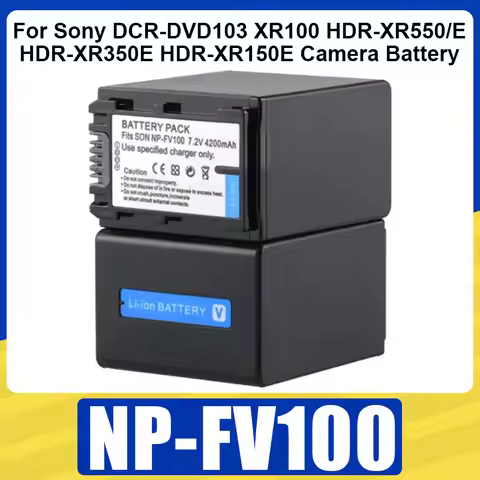 NP-FV100 Battery 4200mAh Rechargeable Batteries for Sony DCR-DVD103 XR100 HDR-XR550/E HDR-XR350E HDR