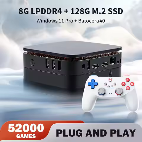 Retro Game Console Mini PC With 52000 Games 4K HD Windows 11 Pro For PS3/XBOX/PS2/PS1/WII/Sega Satur