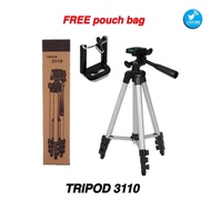 TRIPOD STAND HOLDER 3110 FREE POUCH BAG PHONE HOLDER Tripod Stand for DSLR MONOPOD SELFIE電話支架