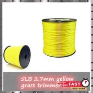 5LB 2.7mm/2.4mm yellow Nylon Grass Trimmer Line String For Grass Cutting/TALI MESIN RUMPUT Grass Cut
