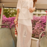 lookbooklookbook layla skirt white sponge กระโปรง สีขาว