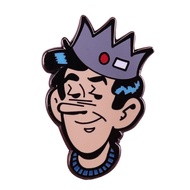 Riverdale Jughead Jones pin crown hat with red button and white tag brooch beanie whoopee cap badge