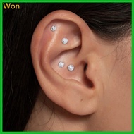 Won 100Pcs Disposable Ear Sticker Acupunctures Beads Ear Care Auricular Ear Sticker Massager Clear E