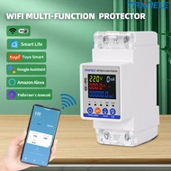 TAXNELE 63A WIFI Tuya Energy Meter Kwh Metering Voltage Earth Leakage Protection Smart Life MCB