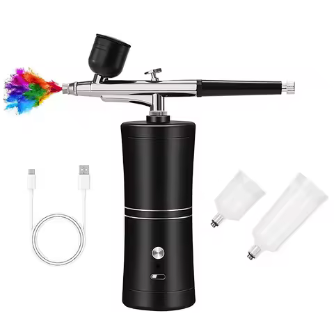 Airbrush with Compressor, Wireless Electric Airbrush Kit (Including Compressor), Airbrush Accessorie