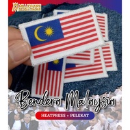 BENDERA MALAYSIA|BENDERA MALAYSIA KAIN|HEATPRESSPELEKAT(GUM)|HIGH QUALITY|2.5X5cm|SK|SMK|TADIKA|PRAS