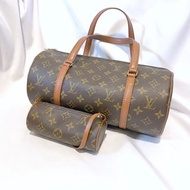 (外加金鏈) LOUIS VUITTON LV子母圓筒包 日本中古二手Vintage