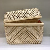 IKEA IKEA Smara Storage Box with Lid Bamboo Woven Hand-Woven Box with Lid Storage Organizing Box