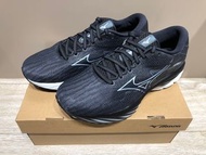 Mizuno Women Wave Rider 27 Black 女裝 路跑鞋 跑步鞋