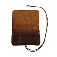 Rustic King Size Tobacco Pouch, Field Notes Case, Vintage Storage, Full Grain Leather, Handmade, Bou