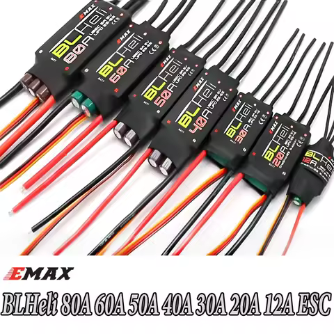 EMAX BLHeli ESC 12/20/30/40/50/60/80A For RC Multirotor Fixed‑wing Airplane FPV Racing Drone QAV210 