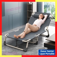 Folding Chair Mattress Bench Relaxing Bed Adjustable Portable Folding Bed Length 170x55x26CM