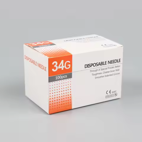 Disposable Needle Sterile Painless Needle 34G 4mm 6mm 8mm 13mm 100pcs/box