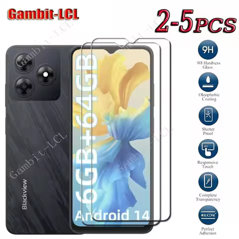 2-5PCS 9H HD Original Tempered Glass For Blackview Wave 8 8C 6.56" Wave8 Wave8C Screen Protective Pr