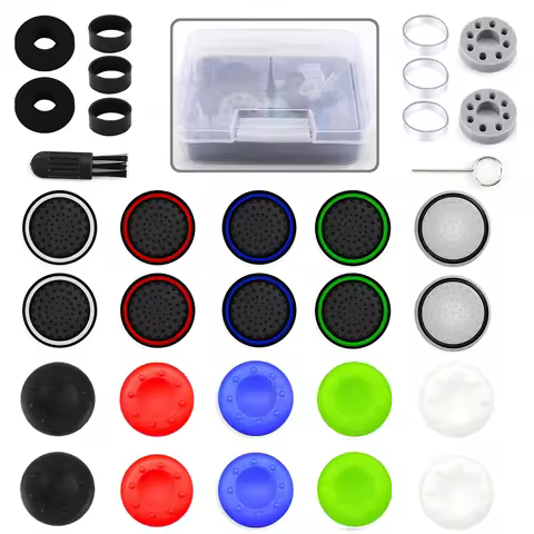 32Pcs Thumb Grips Joystick Stick Grips for PS5 PS4 Xbox One Series X/S Controller Silicone Analog St