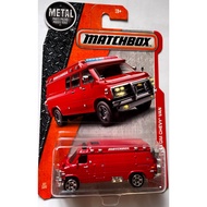 Matchbox - '95 Custom Chevy Van Red w/ Motor Bike & Spare TIre (31)