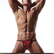 New Style Printed Men's Underwear Gay All Cotton Low-Waist T-Thong Pure Desire Style Paint Dot Single Ding 4.13