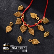 Hand-woven Crown Gold Leaf Exquisite Golden Leaf Jewelry Bracelet Necklace Accessories Pendant B4IX