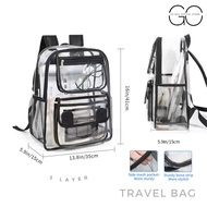 ( 20-35L) Hand Carry Bag Transparent Backpack with 13inch Laptop Bag Travel Beg School Travel Office