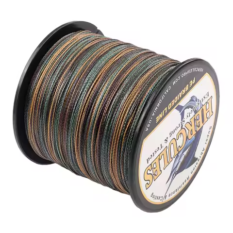 Hercules Fishing Line 4 Strands Braided 1000M Saltwater 6LB 8LB 40LB 50LB 80LB100LB PE Wire Camo Mul
