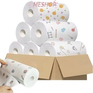 MESHOPMY 1Roll/400Sheets One-Time Dishcloth, Dry Wet Dual-Use Non-woven Fabric Disposable Lazy Clean
