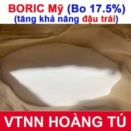 Boric Acid (H3BO3) - Increases fruit set, reduces young fruit drop