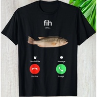 Fih Calling Meme Tee Cartoon Meme Tee Cotton Short Sleeve Kids Adult Family Matching Gift