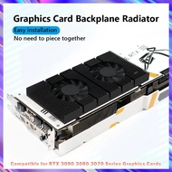 GPU Backplate Radiator For RTX 3090 3080 3070 Series Graphics Card Backplate Memory Cooler Heatsink Cooling Fan with Thermal Pad