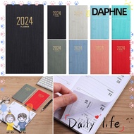 DAPHNE Diary Weekly Planner, with Calendar Pocket 2024 Agenda Book, Mini A6 To Do List English Notepad School Office