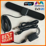 Antena TV digital baharu (antena rata, kabel 3.5 meter, antena aktif DVB-T2) antena TV digital rata.