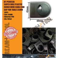 * CLEAR STOCK* 50PCS Table Hole Plastic Cover (35mm) BLACK / WHITE (YELLOWISH)DT-PCW35 * CLEAR STOCK