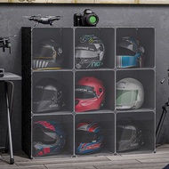 Helmet storage rack motorcycle hat cabinet household storage rack display box helmet storage rack floor storage rack