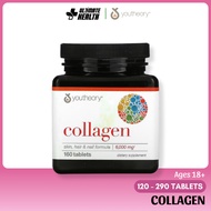 Youtheory, Collagen, Collagen Peptides, Vitamin C, 6000 mg, 120 - 290 Tablets