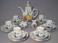 麥森 Meissen Modern Coffee Set 麥森現代花卉咖啡杯盤組 - 六人用