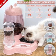 Large Capacity 3 Colors Pet Automatic Feeder Pet Dog Food Bowl Cat Drinker Bowl Pets Water Drinking Feeder Cat Feeding Dispenser
