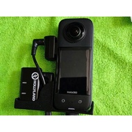 Hollyland M1 Mic - RX mount - Hollyland mic on Insta360 X2 - X3 - X4 - X5 stick