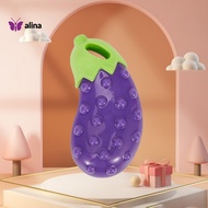 ALINA Corn-shaped Dog Chew Toy Molar Bumps Dog Toy Vegetable Dog Teething Toy for Small Dogs Bite-resistant Chew Toy for Pet Training and Exercise Cute Corn Carrot Eggplant